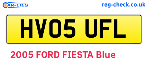 HV05UFL are the vehicle registration plates.