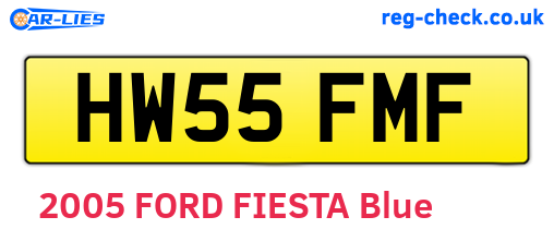 HW55FMF are the vehicle registration plates.