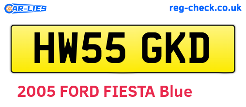 HW55GKD are the vehicle registration plates.
