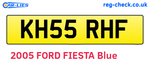KH55RHF are the vehicle registration plates.