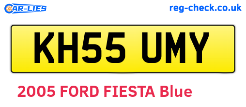 KH55UMY are the vehicle registration plates.