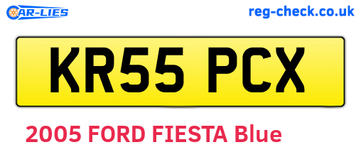 KR55PCX are the vehicle registration plates.