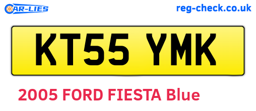 KT55YMK are the vehicle registration plates.