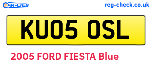 KU05OSL are the vehicle registration plates.