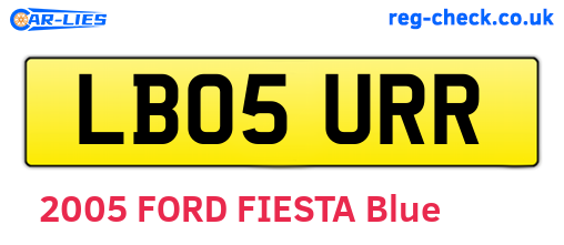 LB05URR are the vehicle registration plates.