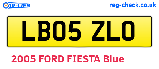 LB05ZLO are the vehicle registration plates.