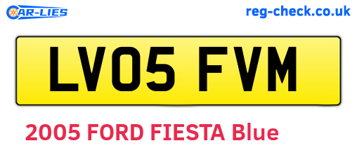 LV05FVM are the vehicle registration plates.