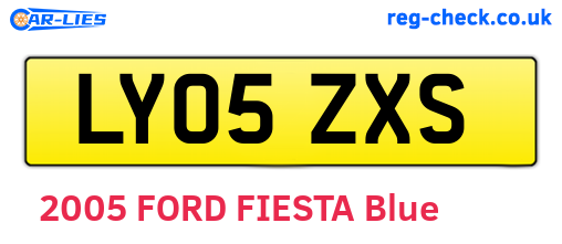 LY05ZXS are the vehicle registration plates.