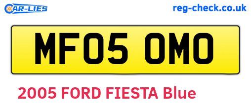 MF05OMO are the vehicle registration plates.