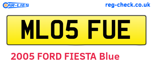 ML05FUE are the vehicle registration plates.