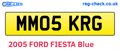 MM05KRG are the vehicle registration plates.