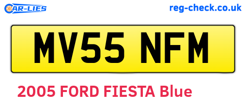MV55NFM are the vehicle registration plates.