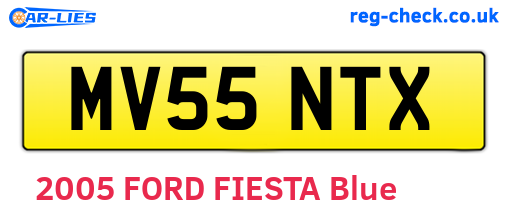 MV55NTX are the vehicle registration plates.