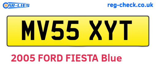 MV55XYT are the vehicle registration plates.