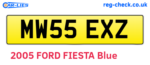 MW55EXZ are the vehicle registration plates.