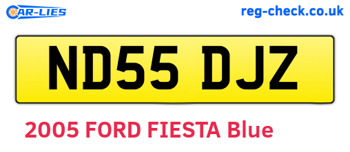 ND55DJZ are the vehicle registration plates.