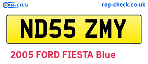 ND55ZMY are the vehicle registration plates.