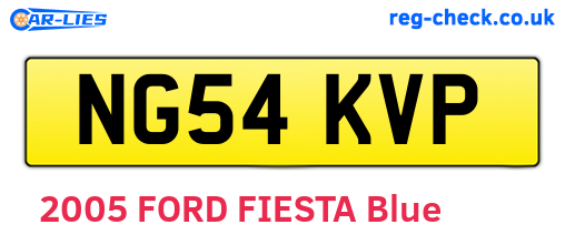 NG54KVP are the vehicle registration plates.