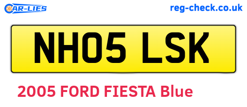 NH05LSK are the vehicle registration plates.
