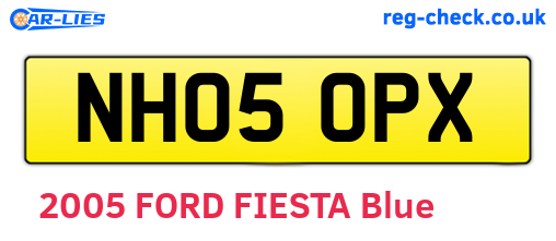 NH05OPX are the vehicle registration plates.