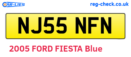 NJ55NFN are the vehicle registration plates.