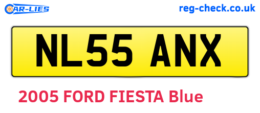 NL55ANX are the vehicle registration plates.