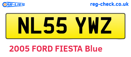 NL55YWZ are the vehicle registration plates.