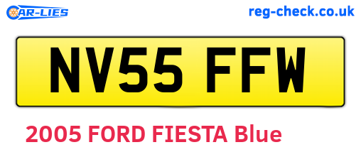 NV55FFW are the vehicle registration plates.