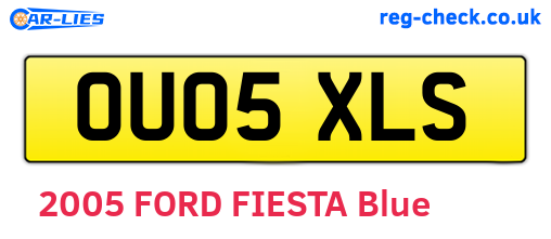 OU05XLS are the vehicle registration plates.