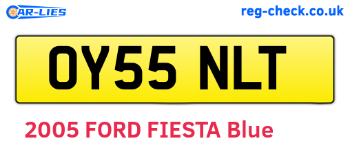 OY55NLT are the vehicle registration plates.