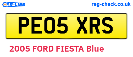 PE05XRS are the vehicle registration plates.