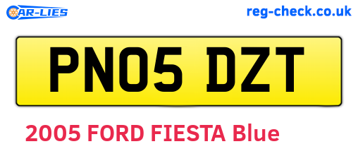 PN05DZT are the vehicle registration plates.