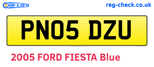 PN05DZU are the vehicle registration plates.