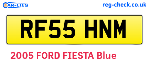 RF55HNM are the vehicle registration plates.