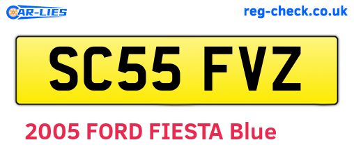 SC55FVZ are the vehicle registration plates.