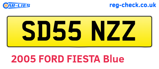 SD55NZZ are the vehicle registration plates.