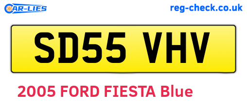 SD55VHV are the vehicle registration plates.