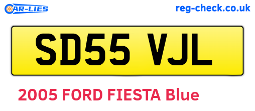 SD55VJL are the vehicle registration plates.