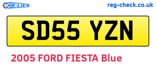 SD55YZN are the vehicle registration plates.