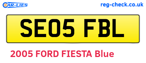 SE05FBL are the vehicle registration plates.