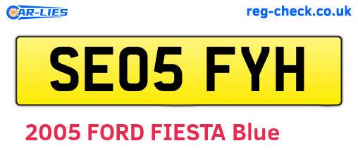 SE05FYH are the vehicle registration plates.