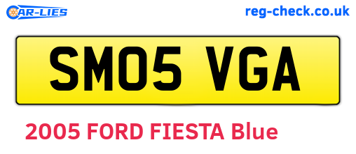 SM05VGA are the vehicle registration plates.