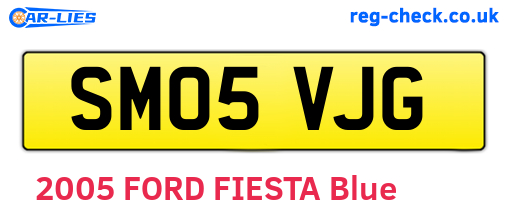 SM05VJG are the vehicle registration plates.