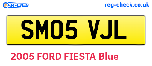 SM05VJL are the vehicle registration plates.