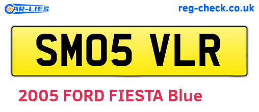 SM05VLR are the vehicle registration plates.