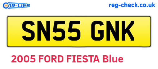 SN55GNK are the vehicle registration plates.