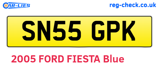 SN55GPK are the vehicle registration plates.