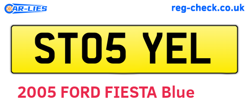 ST05YEL are the vehicle registration plates.