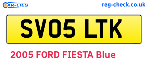 SV05LTK are the vehicle registration plates.