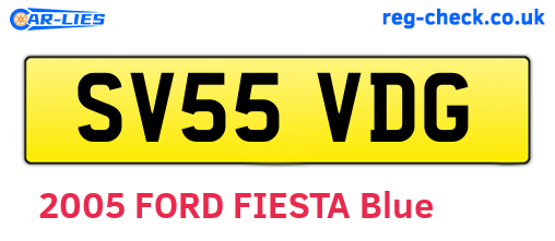 SV55VDG are the vehicle registration plates.